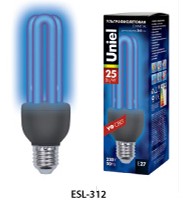 Uniel ESL-312-25 Лампа ультрафиолетовая (Blacklight) цоколь E27